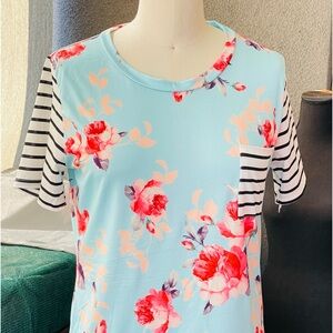 Sky blue top, Knitted top, Turkey, New, XL